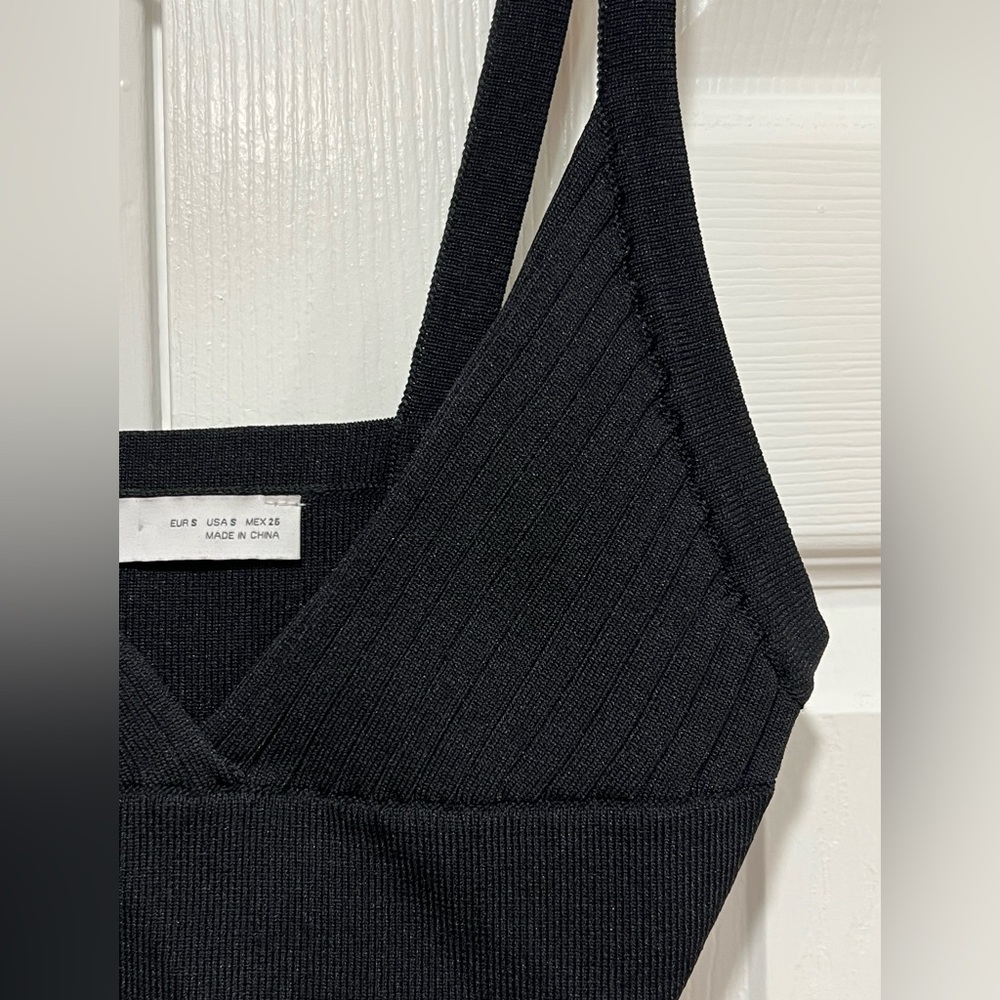 Black Ribbed Women's top